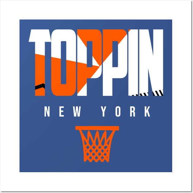 Toppin New York Basketball Warmup Wall Art by funandgames